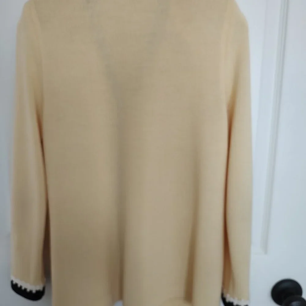 ST. JOHN COLLECTION SANTANA KNIT JACKET BY MARIE GRAY L/S PALE YELLOW SZ 4 - Picture 13 of 13